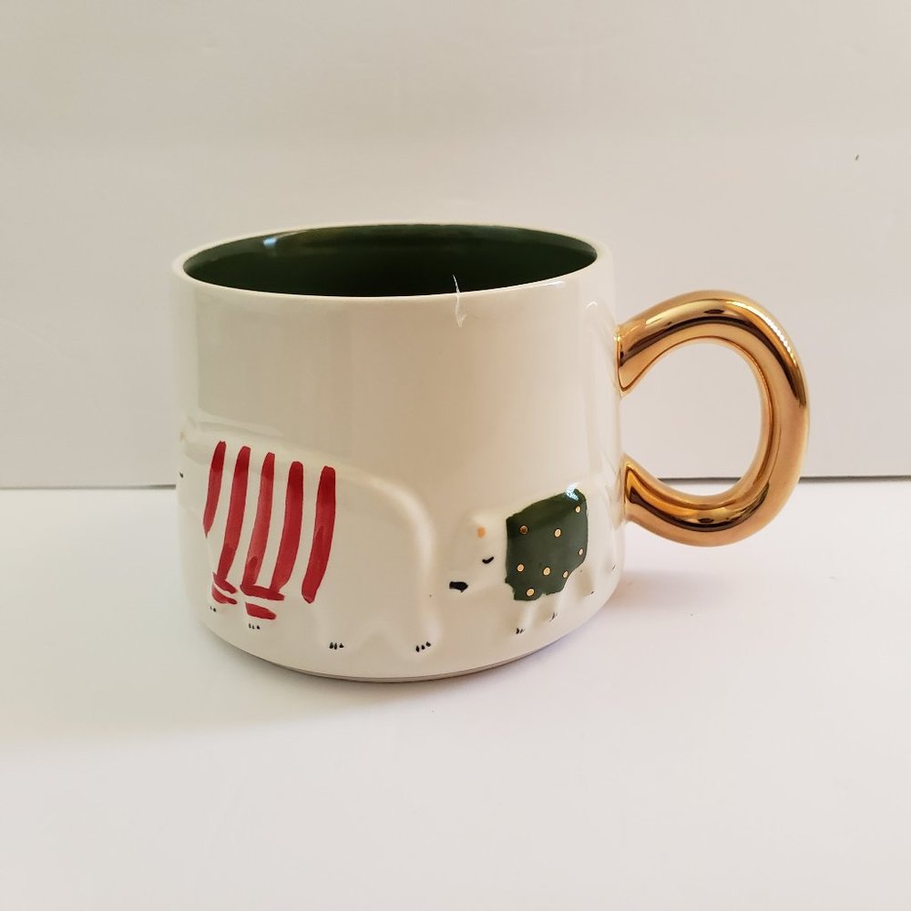 NEW Magenta Mug PolarBear Sweater Ceramic